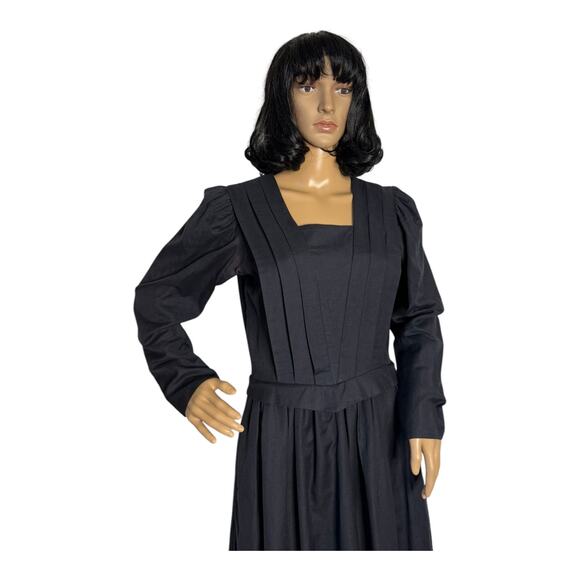 Vintage 70’s Diane Von Furstenberg Ladies Linen black midi dress size small - Picture 15 of 17